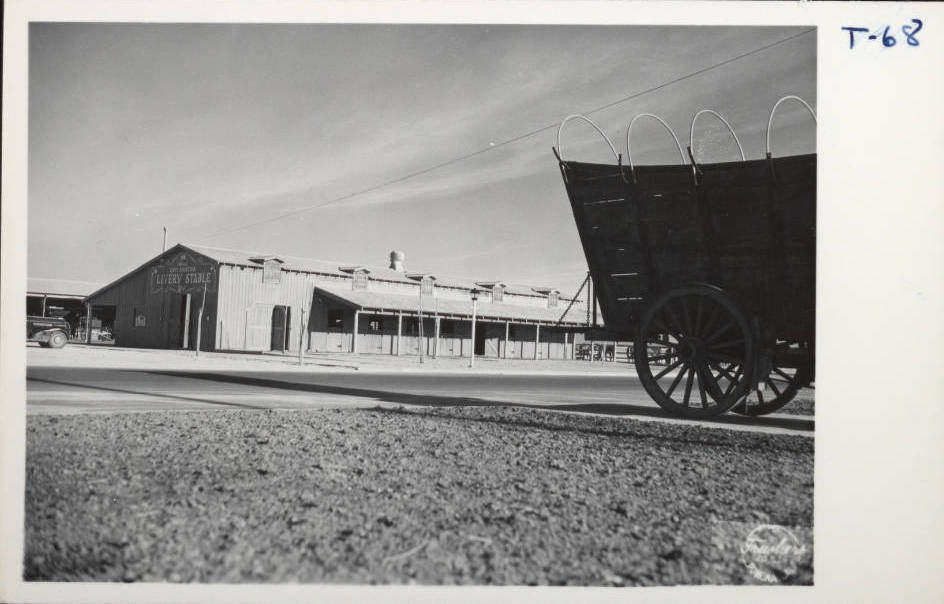 Digital ID pho000776 Title Postcard of the Las Frontier Hotel, Las Vegas, circa 1945 Group Creator Frashers Inc. Description Photograph of the Livery Stable at the Last Frontier Hotel and Casi ...