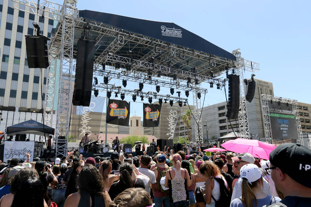 Waterparks performs during Warped Tour at Downtown Las Vegas Events Center on Friday, June 29, 2018. K.M. Cannon Las Vegas Review-Journal @KMCannonPhoto