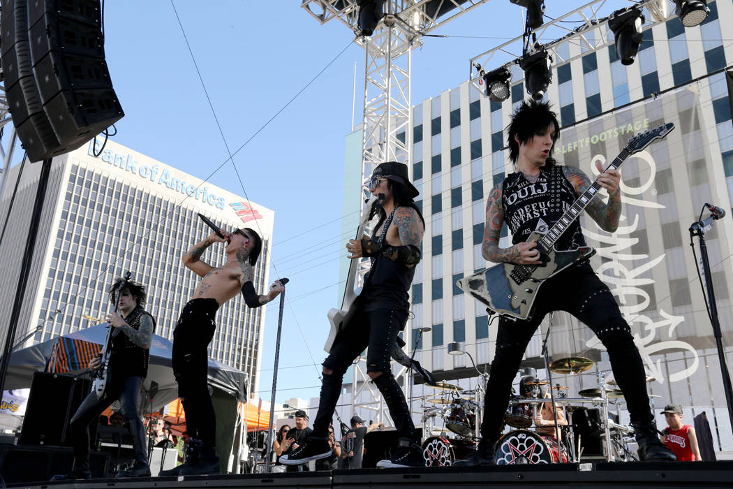 Black Veil Brides performs during Warped Tour at Downtown Las Vegas Events Center on Friday, June 29, 2018. K.M. Cannon Las Vegas Review-Journal @KMCannonPhoto