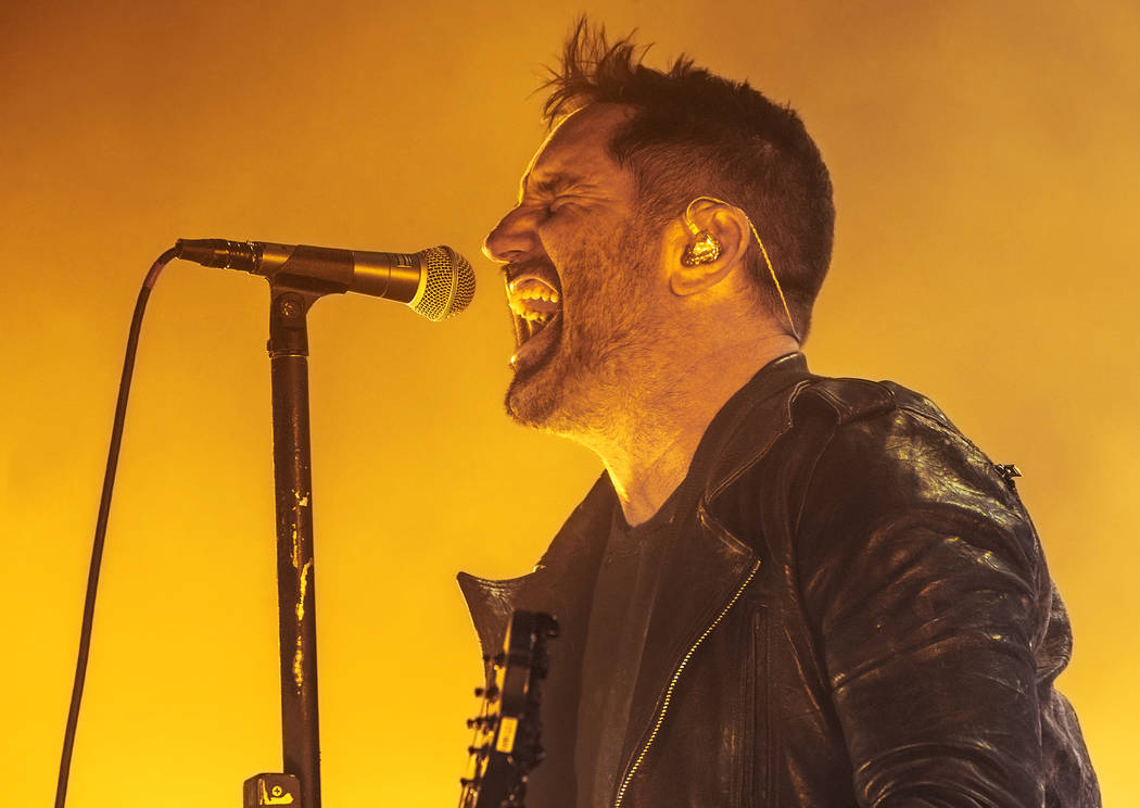 Trent Reznor performs with Nine Inch Nails at The Joint on Friday, October 20, 2017, at The Hard Rock hotel-casino, in Las Vegas. Benjamin Hager Las Vegas Review-Journal @benjaminhphoto