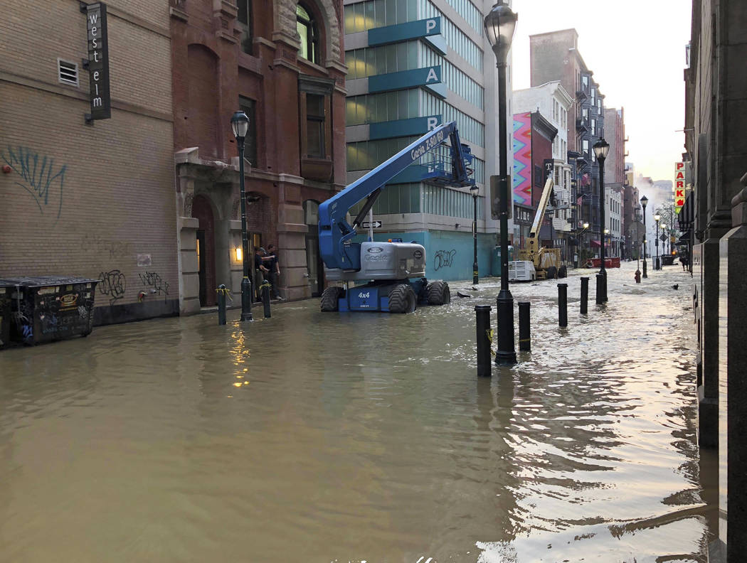 Water main break drenches part of downtown Philadelphia Las Vegas