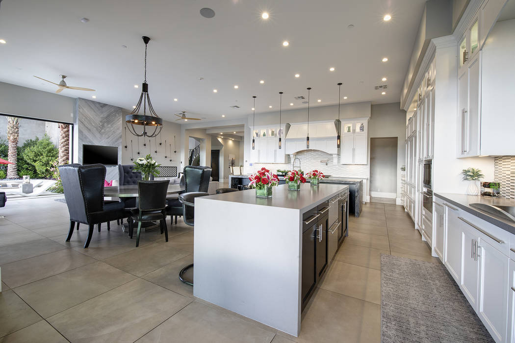Special lighting is used in the kitchen. (Sotheby’s International Realty)