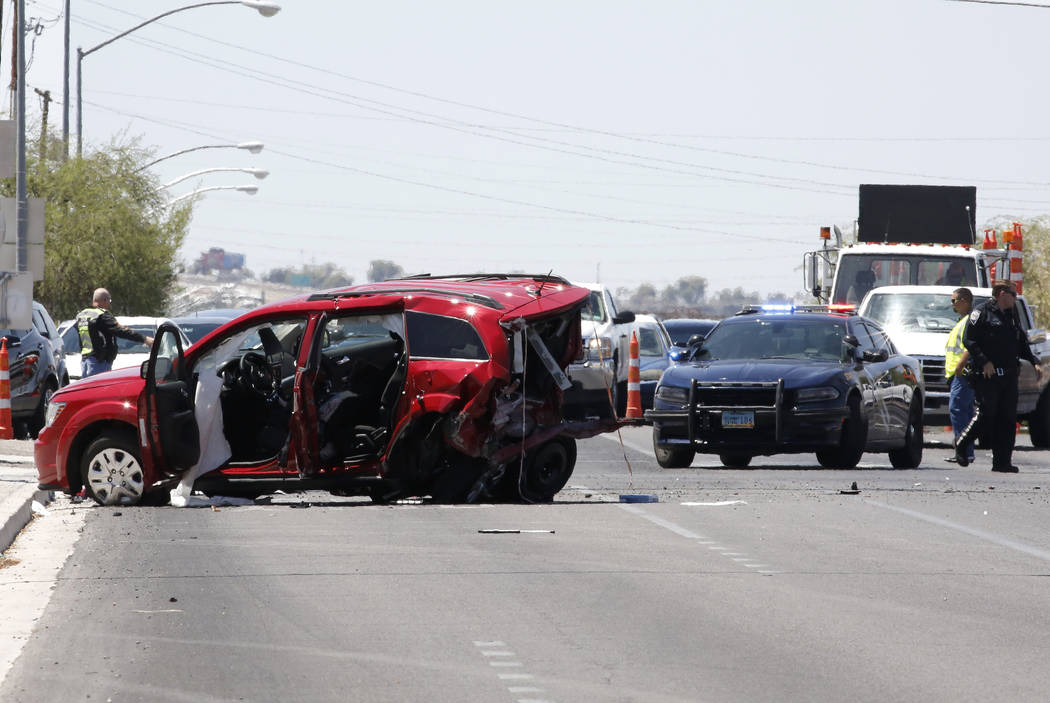 2 people hospitalized in crash in east Las Vegas Local Las Vegas Local