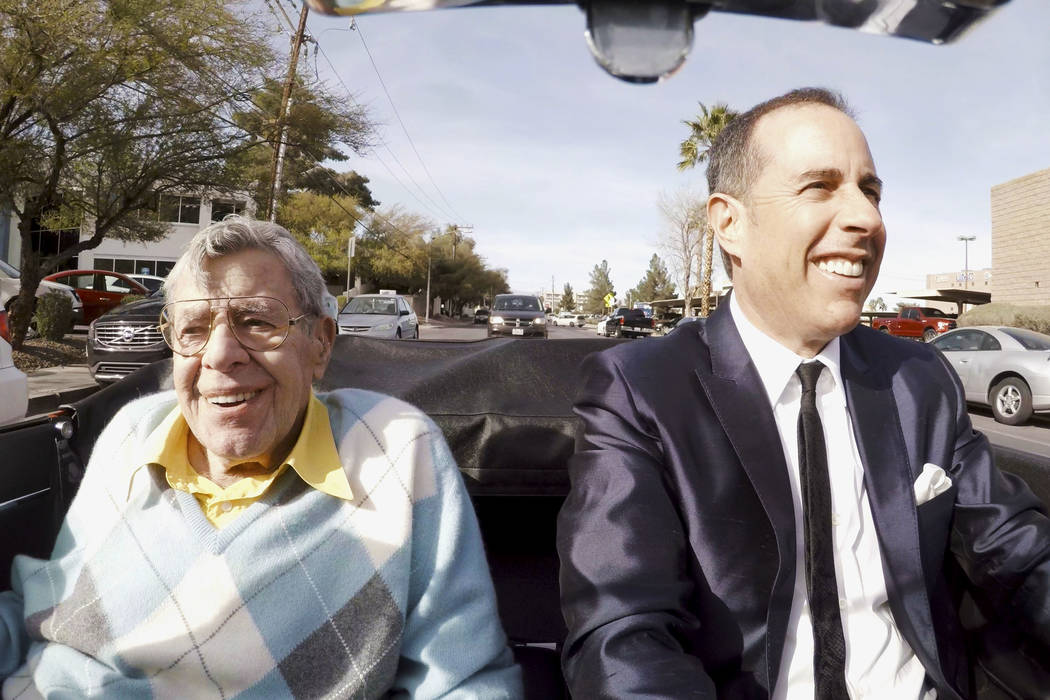 Jerry Lewis and Jerry Seinfeld go for a drive in "Comedians in Cars Getting Coffee." (Netflix)