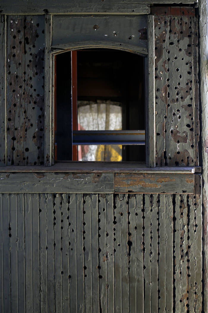 The historic V&T Coach No. 17, built in 1868, carried dignitaries and four special spikes to the ceremony at the Promontory Summit at the time the golden spike connected the transcontinental r ...