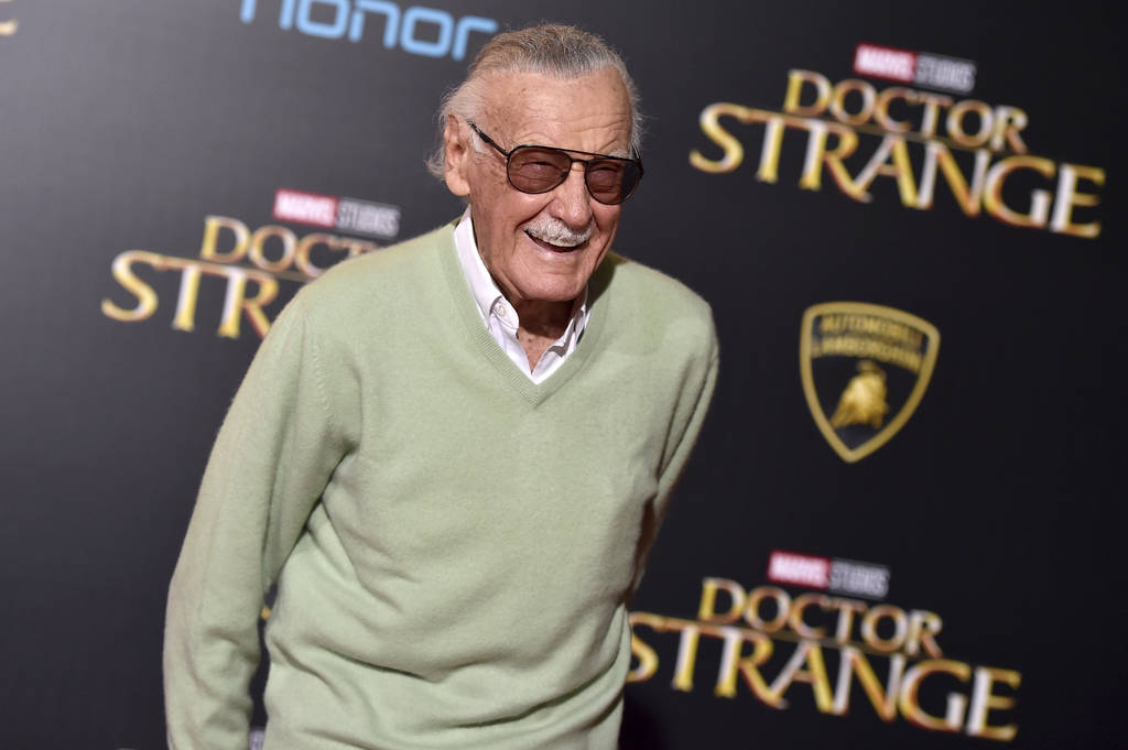 Stan Lee arrives at the premiere of "Doctor Strange" in Los Angeles in 2016. (Photo by Jordan Strauss/Invision/AP, File)