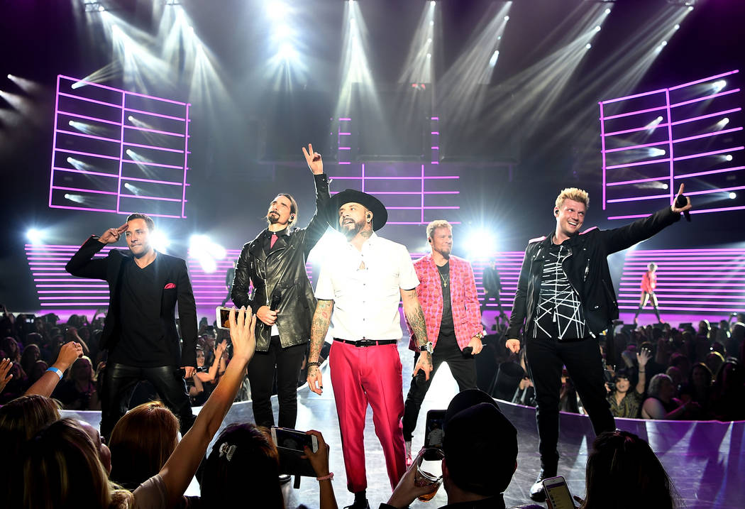 Opening night of The Backstreet Boys residency “Larger Than Life” at Axis at Planet Hollywood on Wednesday, March 1, 2017, in Las Vegas. (Denise Truscello/WireImage)
