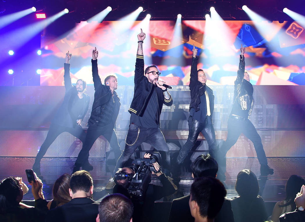 The Backstreet Boys perform at Caesars Palace on Saturday, Dec. 31, 2016, in Las Vegas. (Denise Truscello/WireImage)