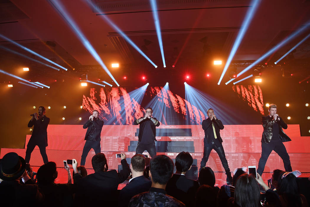 The Backstreet Boys perform at Caesars Palace on Saturday, Dec. 31, 2016, in Las Vegas. (Denise Truscello/WireImage)