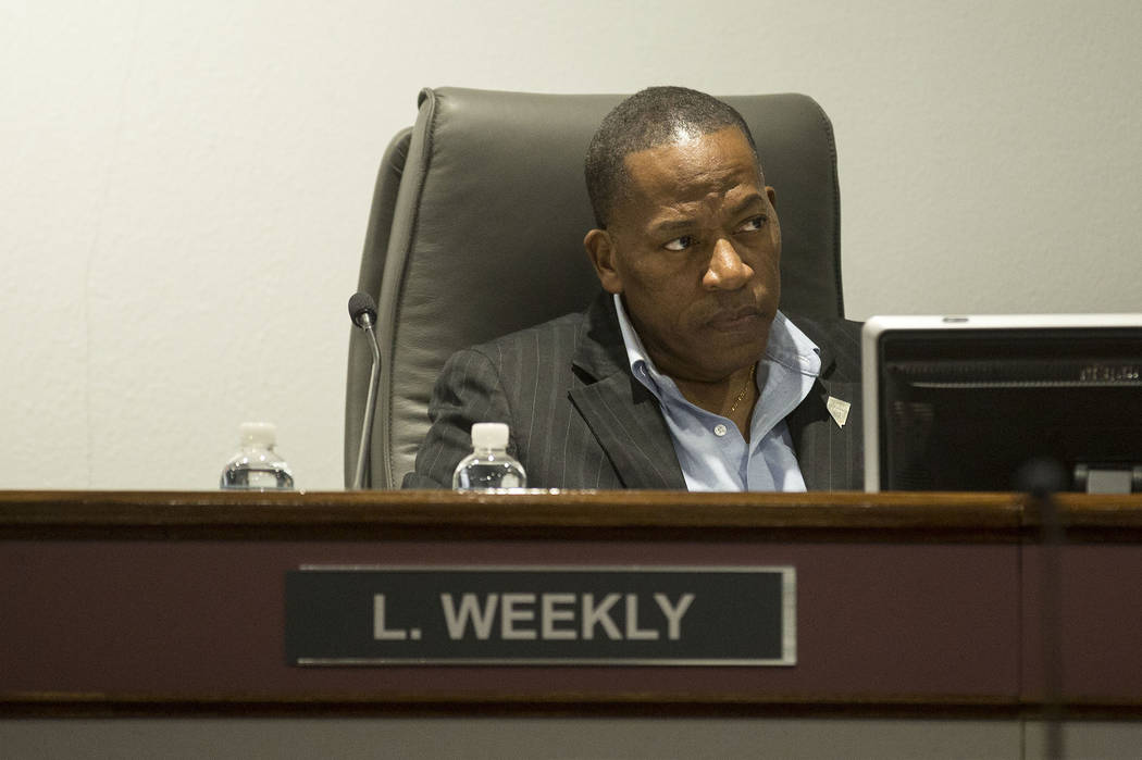 Lawrence Weekly, chair of the Las Vegas Convention and Visitors Authority board, at an audit committee meeting in October 2017. Bridget Bennett Las Vegas Review-Journal @BridgetKBennett