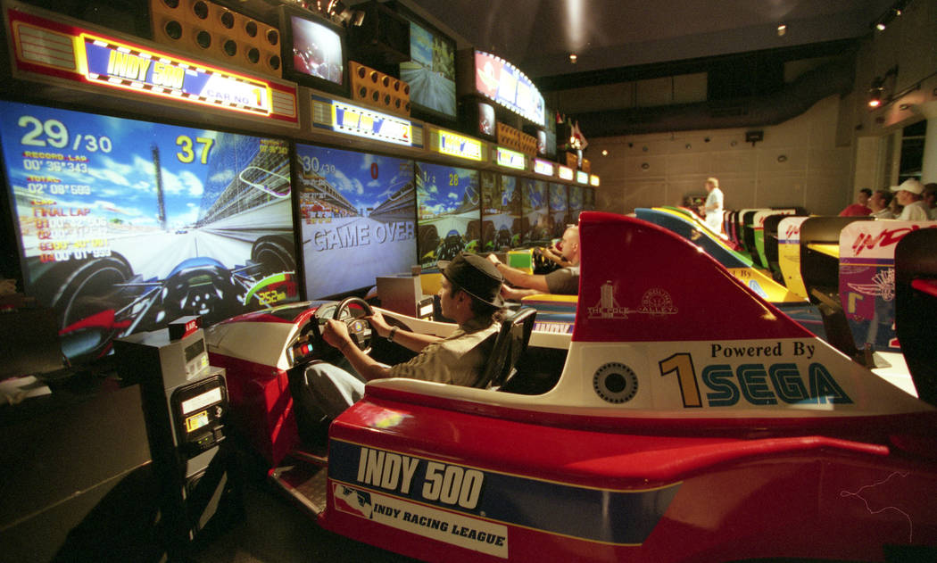 The Sahara Speedway virtual reality experience at the Sahara hotel-casino in 1997. (Las Vegas R ...