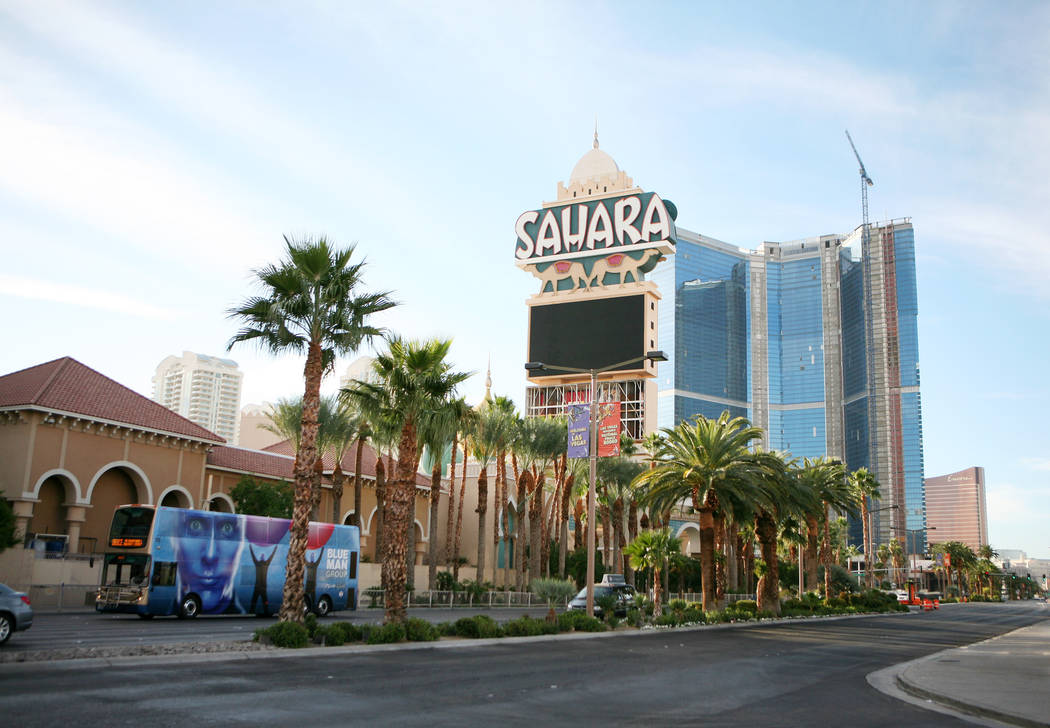 The closed Sahara hotel-casino in December 2012. (Las Vegas Review-Journal File Photo)