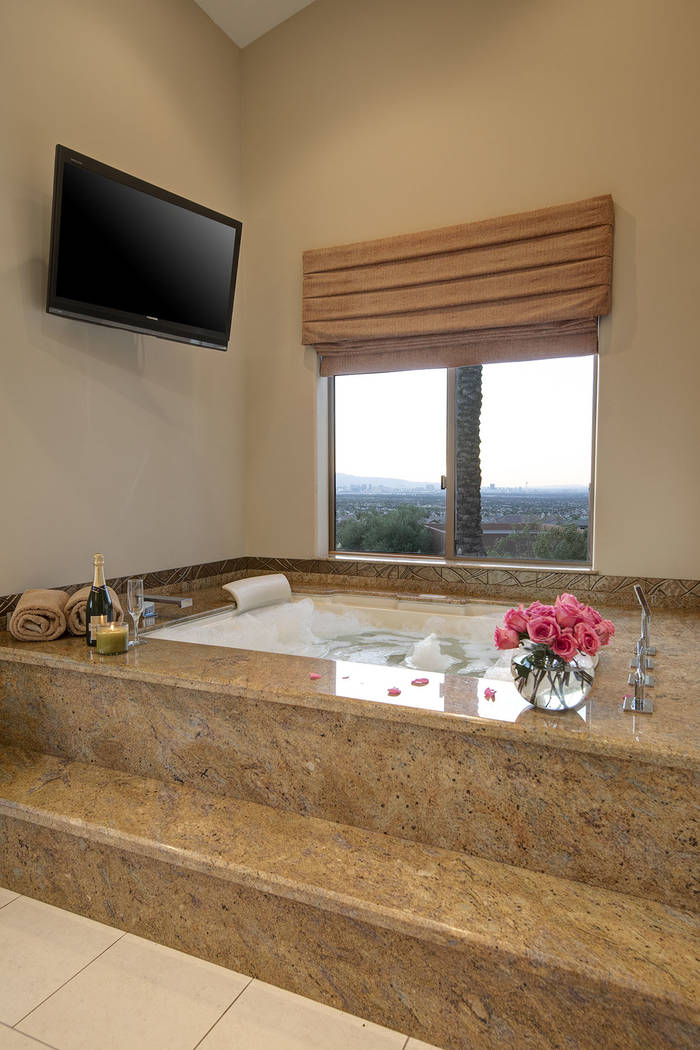 The master bath is like a spa. Synergy/Sotheby’s International Realty