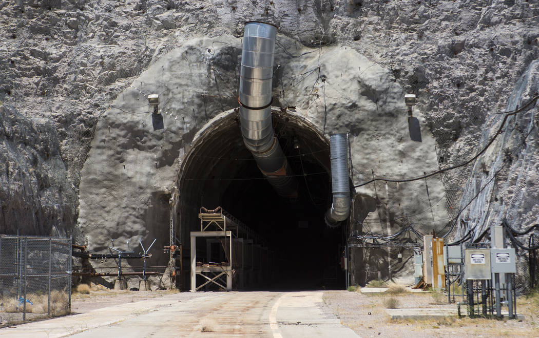 The north portal of Yucca Mountain during a congressional tour near Mercury on Saturday, July 14, 2018. Chase Stevens Las Vegas Review-Journal @csstevensphoto