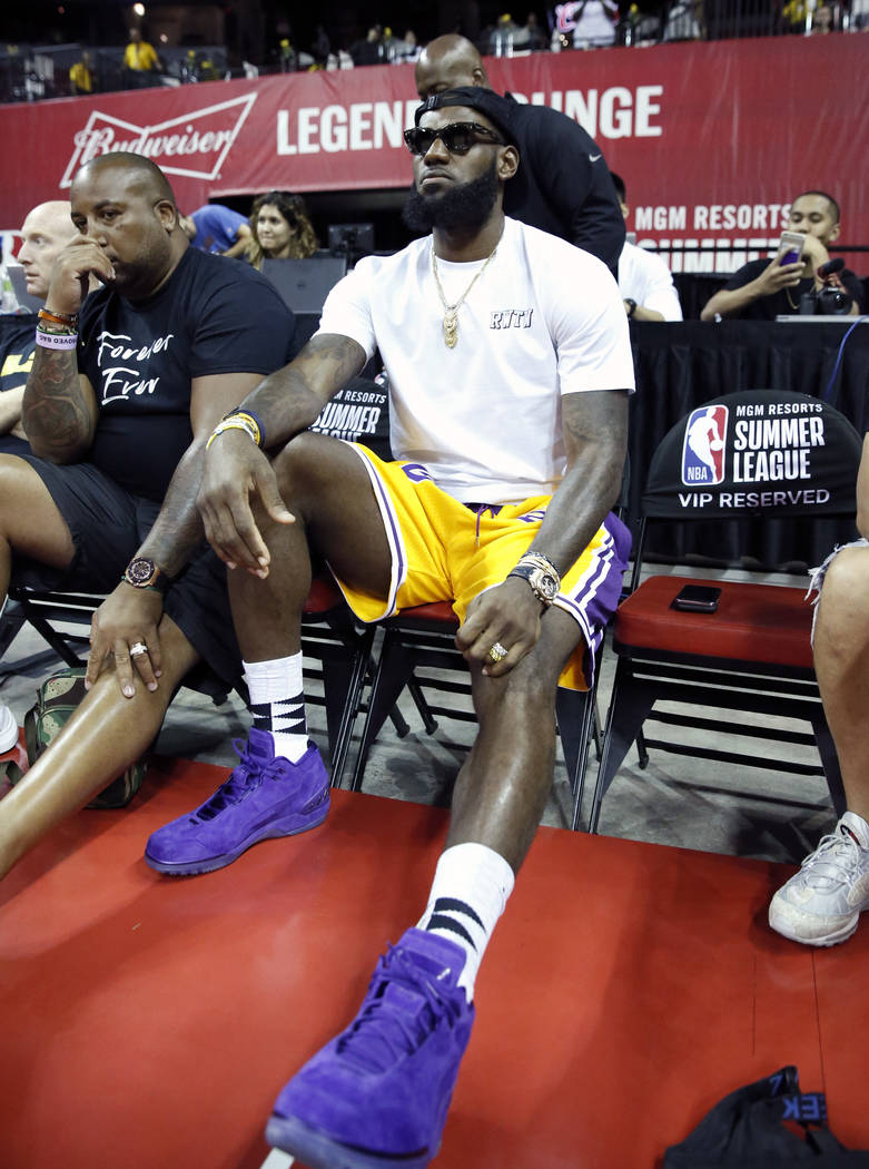Lakers' LeBron James arrives at Thomas & Mack for Summer League, NBA  Summer League, Sports