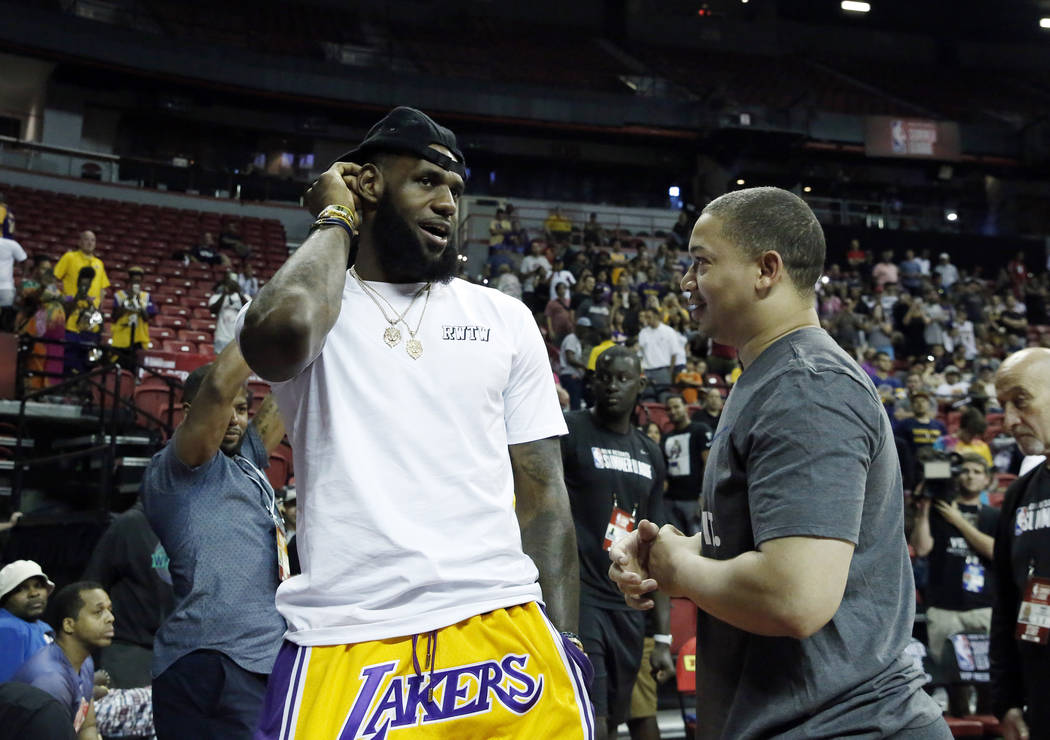 Lakers' LeBron James arrives at Thomas & Mack for Summer League, NBA  Summer League, Sports