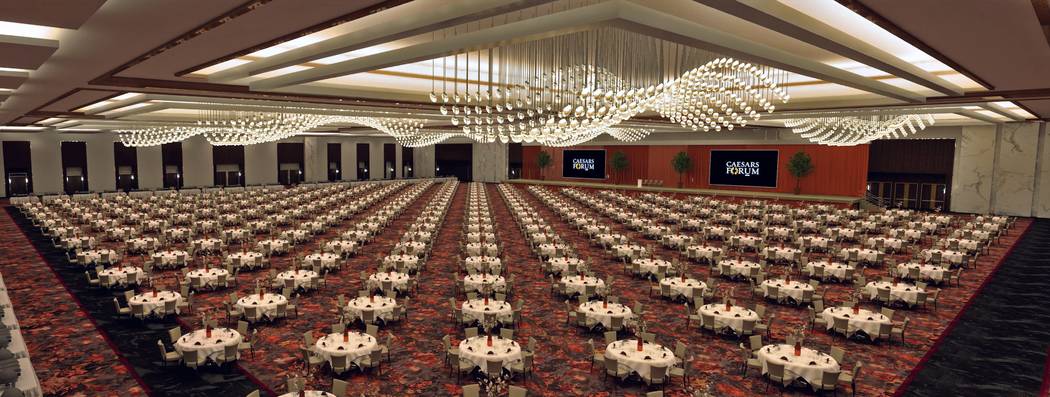 Rendering of ballroom in Caesars Forum meeting center (Caesars Entertainment)