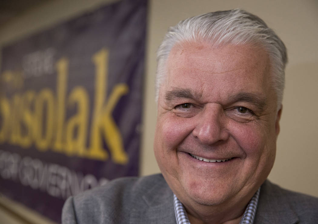 Steve Sisolak. Richard Brian Las Vegas Review-Journal @vegasphotograph