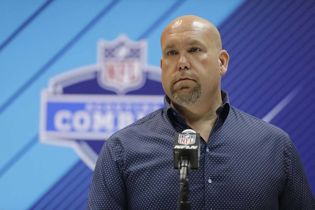 Arizona Cardinals general manager Steve Keim speaks during a press conference at the NFL football scouting combine in Indianapolis on Wednesday, Feb. 28. Keim has pleaded guilty to extreme DUI aft ...