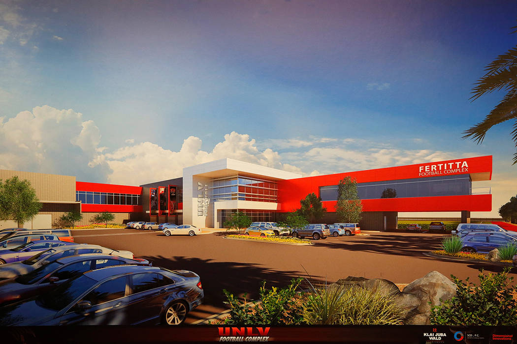 This is a handout rendering of the Fertitta Football Complex released by UNLV, Tuesday, Sept. 13, 2016. (UNLV)