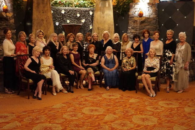 A group of 22 Goldiggers, Dean Martin's backup singers in the 1960s and '70s,are shown at Cili at Bali Hai Golf Course on Friday, July 13, 2018. (Sheila Allan)