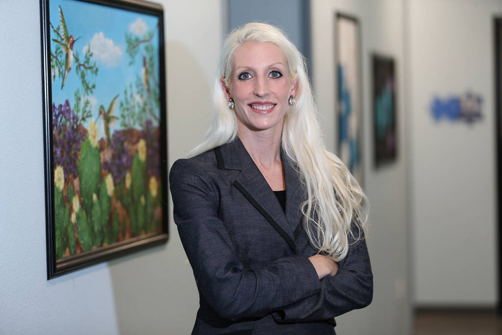 Neuropsychologist Erin Honke poses at the Touro University Nevada Center for Autism and Developmental Disabilities in Henderson, Tuesday, July 10, 2018. Erik Verduzco Las Vegas Review-Journal @Eri ...