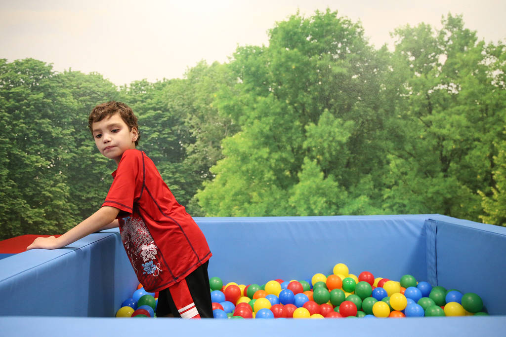 Samuel Mateo, 8, during his session at the Touro University Nevada Center for Autism and Developmental Disabilities in Henderson, Tuesday, July 10, 2018. Erik Verduzco Las Vegas Review-Journal @Er ...