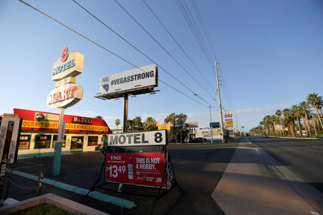 The retail area of the closed Motel 8 on the south Strip in Las Vegas Thursday, July 19, 2018. K.M. Cannon Las Vegas Review-Journal @KMCannonPhoto