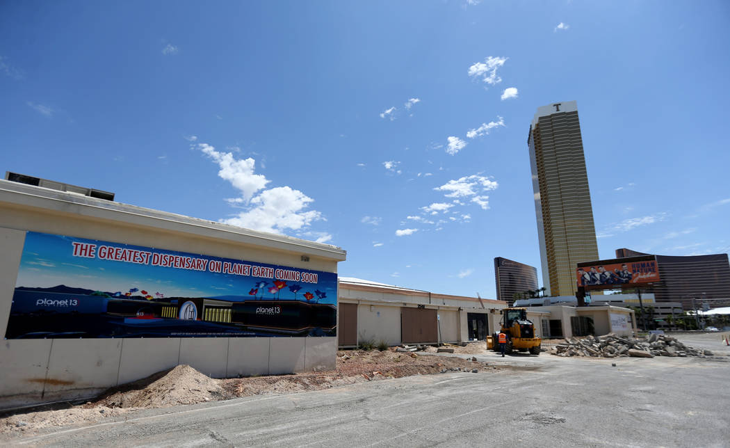 Planet 13 Superstore dispensary, a cannabis entertainment complex, under construction at 2548 W. Desert Inn Road in Las Vegas, Thursday, July 19, 2018. Company officials said the facility will ope ...
