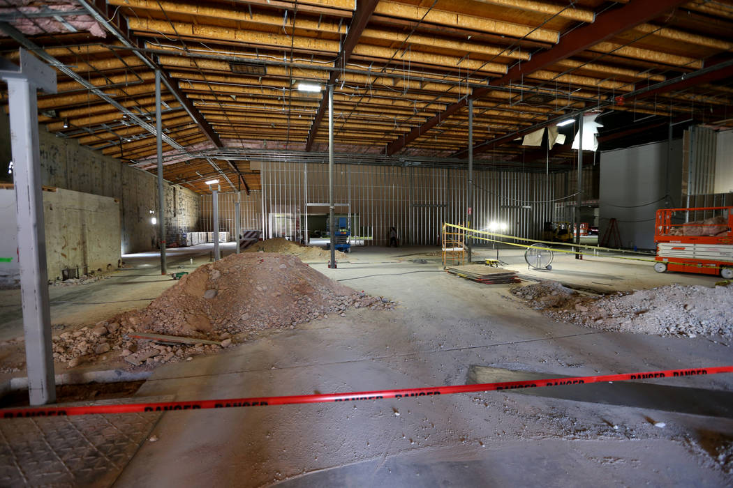 Planet 13 Superstore dispensary, a cannabis entertainment complex, under construction at 2548 W. Desert Inn Road in Las Vegas, Thursday, July 19, 2018. Company officials said the facility will ope ...
