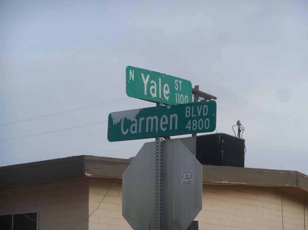 Firefighters responded to a house fire about 5:30 a.m., July 20, 2018, at 4911 Carmen Blvd. Seven people were displaced. (Max Michor/Las Vegas Review-Journal)