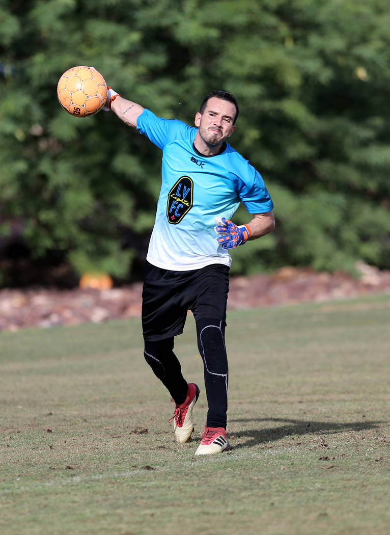 Las Vegas Lights goalkeeper Ricardo Ferrino during team practice at Kellogg Zaher Soccer Complex Friday, July 20, 2018. K.M. Cannon Las Vegas Review-Journal @KMCannonPhoto