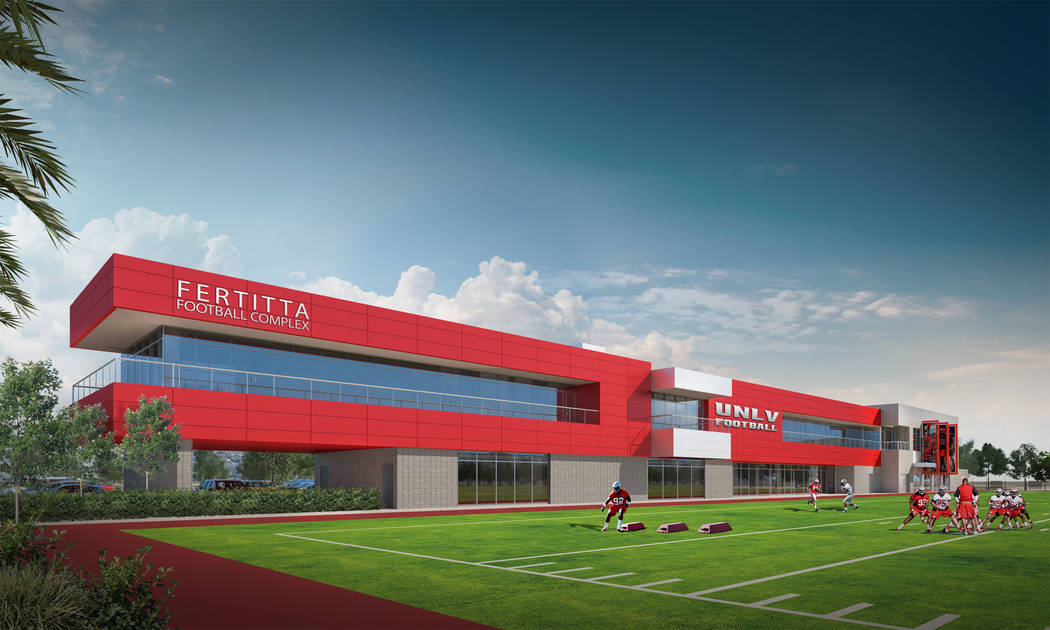 The Fertitta family has pledged $10 million to the construction of a state of the art football training facility for UNLV, the university announced Tuesday. (UNLV)