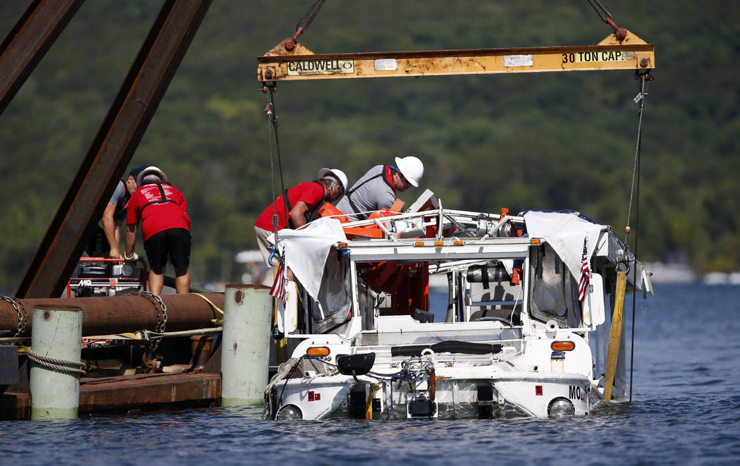 Duck boat involved in deadly accident raised from Missouri 