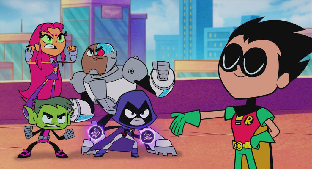 TTG-SXSW-038 Film Name: TEEN TITANS GO! TO THE MOVIES Copyright: © 2018 WARNER BROS. ENTERTAINMENT INC. ALL RIGHTS RESERVED Photo Credit: Courtesy of Warner Bros. Pictures Caption: (L-R) Beas ...