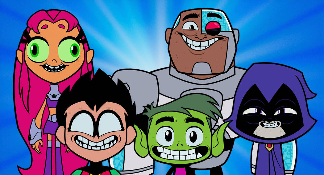 TTG-TRL-028 Film Name: TEEN TITANS GO! TO THE MOVIES Copyright: © 2018 WARNER BROS. ENTERTAINMENT INC. ALL RIGHTS RESERVED Photo Credit: Courtesy of Warner Bros. Pictures Caption: (L-R) Starf ...
