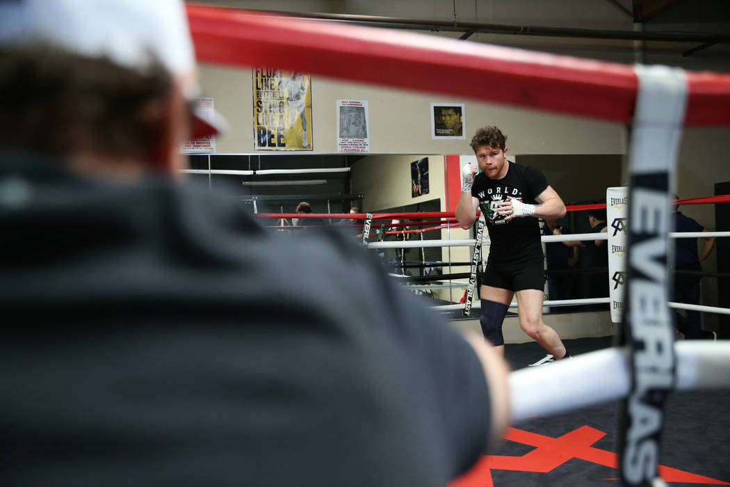 Saul "Canelo" Alvarez trains at his gym in San Diego, Calif., Friday, July 27, 2018. Erik Verduzco Las Vegas Review-Journal @Erik_Verduzco