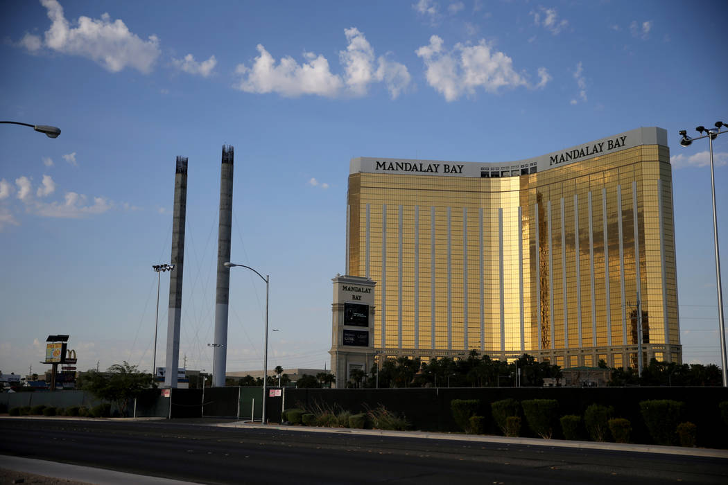 The partially built SkyVue observation-wheel project across the Strip from Mandalay Bay in Las Vegas Thursday, July 2, 2018. K.M. Cannon Las Vegas Review-Journal @KMCannonPhoto