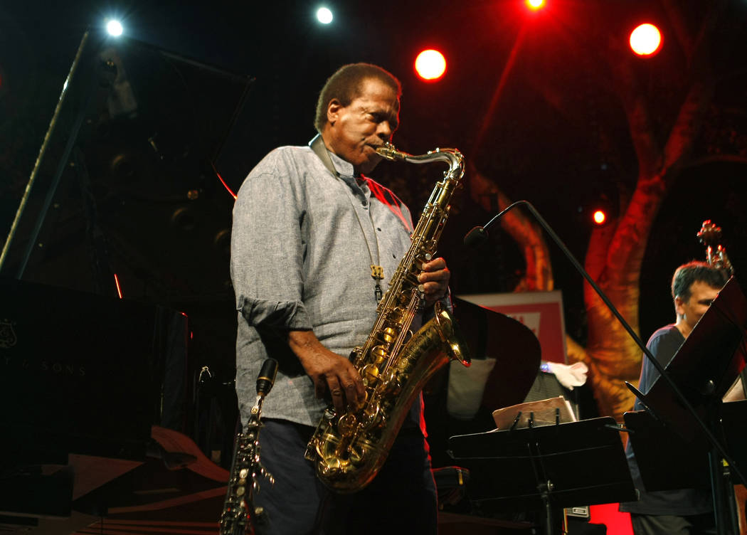 Jazz saxophonist Wayne Shorter performing at the 5 Continents Jazz Festival, in Marseille in southern France, July 23, 2013. (Claude Paris/AP, File)