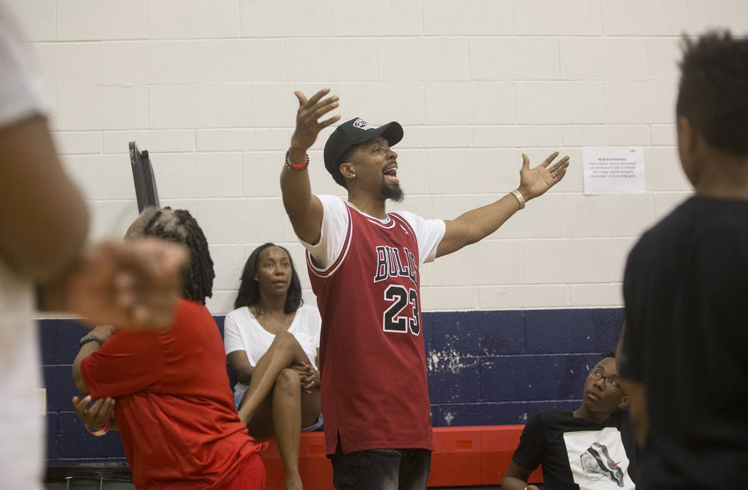 Fans voice their frustration after a game featuring Lebron James' son was canceled due to security concerns at the Made Hoops Summer Showcase on Wednesday, July 25, 2018, at Liberty High School, i ...