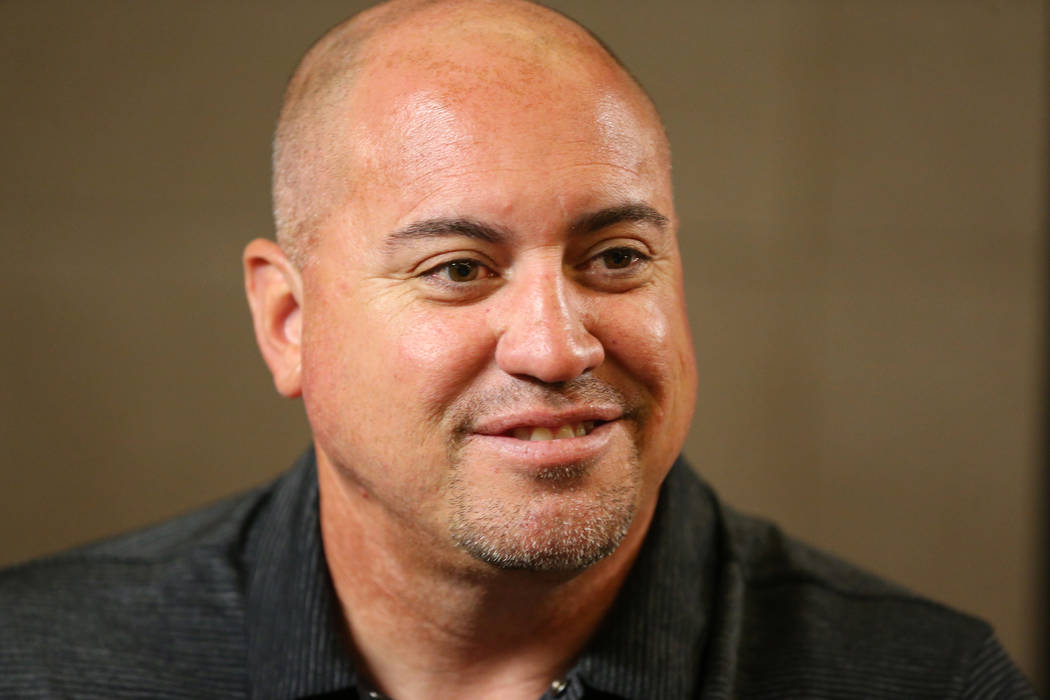 UNLV's head coach Tony Sanchez during the Mountain West Conference football media day at the Cosmopolitan hotel-casino in Las Vegas, Wednesday, July 25, 2018. Erik Verduzco Las Vegas Review-Journa ...