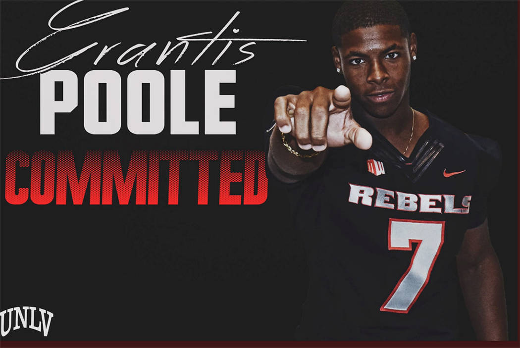 South Florida wide receiver Grantis Poole tweeted that he has committed to UNLV. (from Twitter)