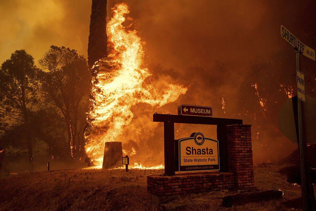 The Carr Fire tears through Shasta, Calif., Thursday, July 26, 2018. (AP Photo/Noah Berger)
