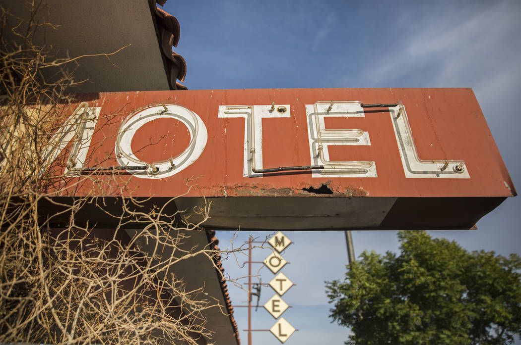 The Travelers Motel at 1100 Fremont Street on Monday, July 30, 2018, in Las Vegas. Benjamin Hager Las Vegas Review-Journal @benjaminhphoto