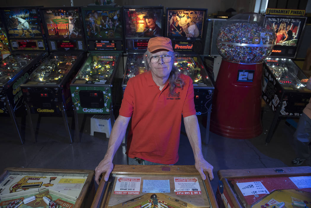 Pinball Hall of Fame owner Tim Arnold is seen at his museum at 1610 E. Tropicana Ave. in Las Vegas on Thursday, April 14, 2016. (Martin S. Fuentes/Las Vegas Review-Journal)