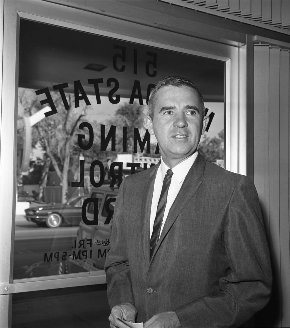 Governor Paul Laxalt before a Nevada State Gaming Control Board meeting in 1967. (Las Vegas Review-Journal file photo)