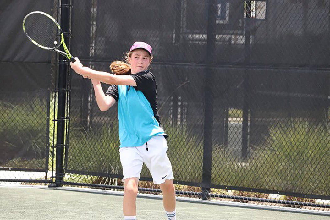 Rocco Mendez competes in the United States Tennis Association national camp in June in Orlando, Florda. Photo courtesy of Marty Hennessy's Inspiring Children Foundation.
