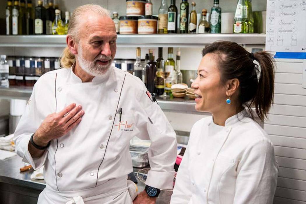 chef hubert keller at chefs to the max event at rx bible room - the block fortnite keller