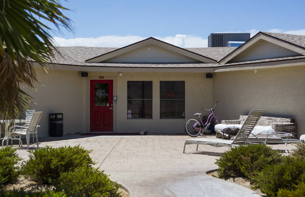 The exterior of the Love Ranch brothel in Crystal, just north of Pahrump, on Friday, July 20, 2 ...