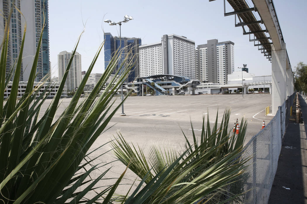 A vacant property next to the SLS Las Vegas at the corner of Sahara Avenue and Paradise Road photographed on Tuesday, July 31, 2018, in Las Vegas. The World Buddhism Association Headquarters acqui ...